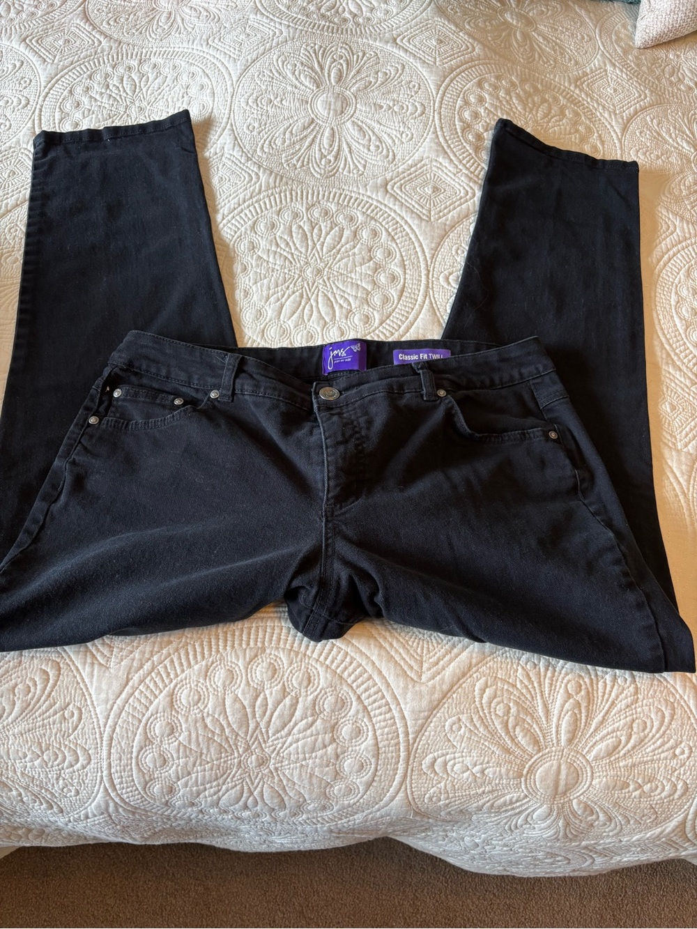 Just My Size 16W Black Straight-leg Jeans - Classic Fit
